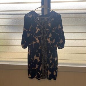 Stylish Black and White Patterned Dress